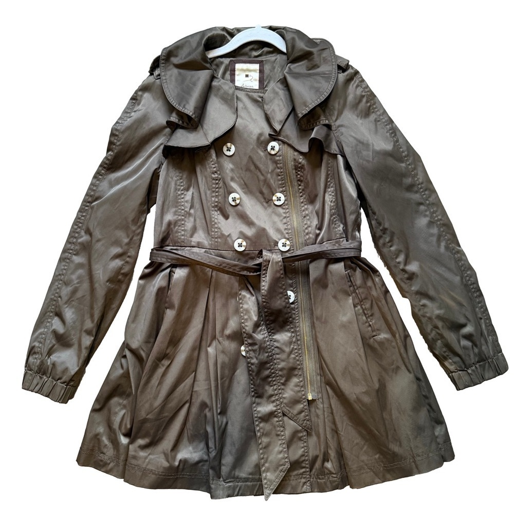 Elevenses Brown Trench Coat Size S Fall Minimalist Casual Chic Business